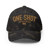 One Shot Industries Logo  - Gold on Black Flexfit