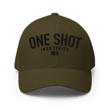 One Shot Industries Logo - Black on Black Flexfit