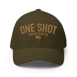 One Shot Industries Logo  - Gold on Black Flexfit