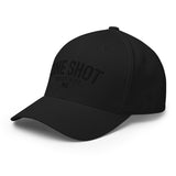 One Shot Industries Logo - Black on Black Flexfit