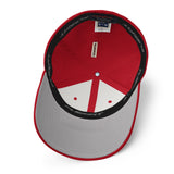 One Shot Industries Logo - Blue on Red Flexfit