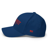 One Shot Industries Logo - Red on Blue Flexfit