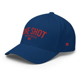 One Shot Industries Logo - Red on Blue Flexfit