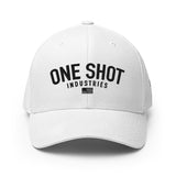 One Shot Industries Logo - Black on White Flexfit