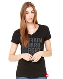Train Hard Fight Easy - Ladies Vneck (Red Label Edition)