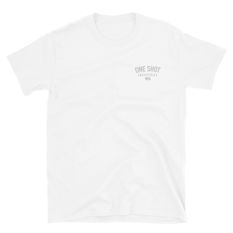 White on White Ghost Chest Logo - Embroidered