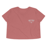 OSI Chest Logo Flowy Crop Tee - Embroidered